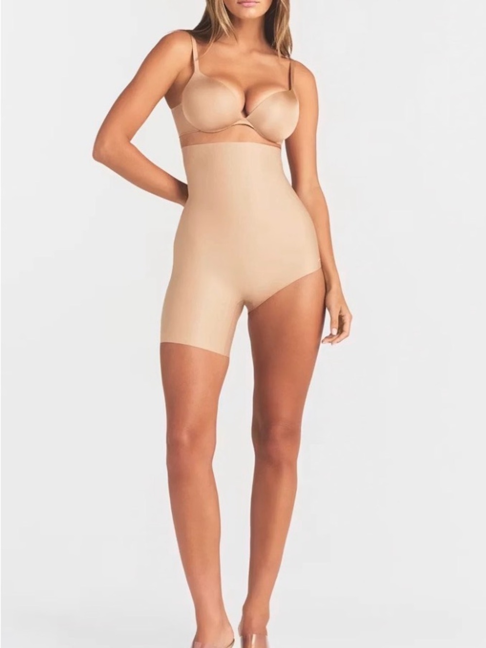 SKIMS Left leg solution Short Sculpting Slip in Dusty Rose